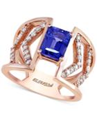 Tanzanite Royale By Effy Tanzanite (1-1/3 Ct. T.w.) And Diamond (3/8 Ct. T.w.) Ring In 14k Rose Gold