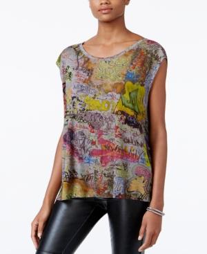 Rachel Rachel Roy Graffiti-print T-shirt, Only At Macy's
