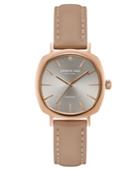 Kenneth Cole New York Ladies Diamond Brown Leather Strap Watch 34mm