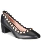 Kate Spade New York Maeve Pearl-studded Block-heel Pumps