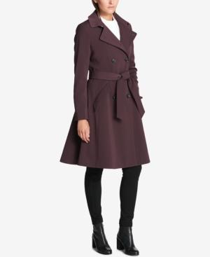 Dkny Double-breasted Skirted Trench Coat