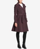 Dkny Double-breasted Skirted Trench Coat