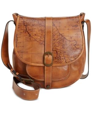 Patricia Nash Signature Map Barcelona Saddle Bag