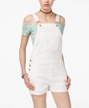 American Rag Juniors' Cuffed Denim Shortalls, Only At Macy's