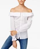 Minkpink Inventors Daughter Cotton Off-the-shoulder Blouse