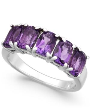Amethyst Five Stone Ring (2-9/10 Ct. T.w.) In Sterling Silver