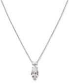 Danori Silver-tone Cubic Zirconia Pendant Necklace, 16 + 1 Extender, Created For Macy's