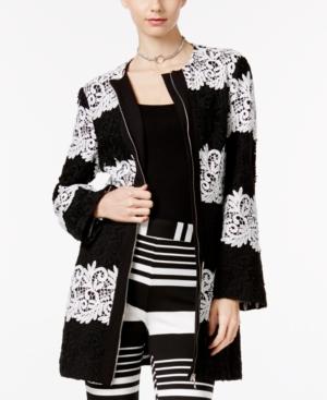 Inc International Concepts Striped Lace Peacoat, Only At Macy's