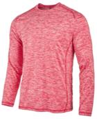 Greg Norman For Tasso Elba Men's Long-sleeve Heathered Tech T-shirt, Created For Macy's
