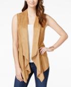 Vakko For Inc International Concepts Faux-suede Draped Vest, Only At Macy's