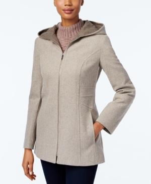 London Fog Petite Hooded Walker Coat