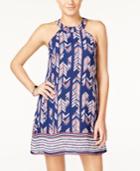 Speechless Juniors' Printed Halter Shift Dress