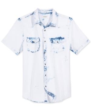 Guess Men's Slim-fit Western Pressed Wash Denim Shirt