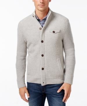 Tasso Elba Men's Button-front Wool Cardigan, Only At Macy's