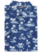 Nautica Island Print Slim-fit Short-sleeve Shirt