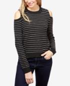 Lucky Brand Striped Cold-shoulder Sweater