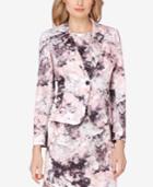 Tahari Asl Floral-print Scuba Blazer