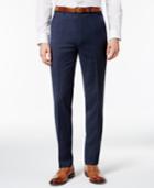 Ben Sherman Men's Slim-fit Blue Solid Suit Pants