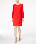 Donna Ricco Pleated-sleeve Shift Dress