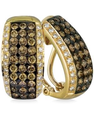 Le Vian Diamond Five-row Leverback Earrings In 14k Gold (2 Ct. T.w.)