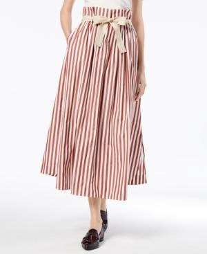 Weekend Max Mara Olivi Cotton High-waisted Midi Skirt