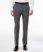 Calvin Klein Men's Extra Slim-fit Gray Plaid Dress Pants