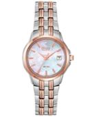 Citizen Women's Eco-drive Diamond Accent Two-tone Stainless Steel Bracelet Watch 26mm Ew1546-58d