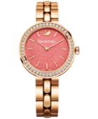Swarovski Women's Swiss Daytime Crystal Accent Rose Gold-tone Stainless Steel Bracelet Watch 34mm