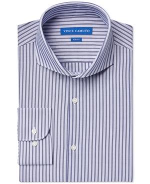 Vince Camuto Slim-fit Cobalt Stripe Dress Shirt