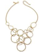 I.n.c. Gold-tone Hammered & Linked Circle Statement Necklace, 18 + 3 Extender, Created For Macy's