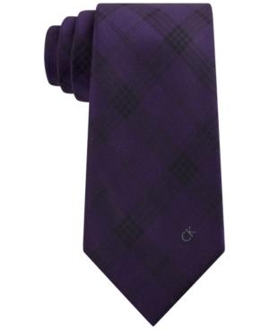 Calvin Klein Men's Logo Plaid Tie