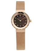 Skagen Watch, Women's Rose Gold-tone Stainless Steel Mesh Bracelet 25mm 456srr1