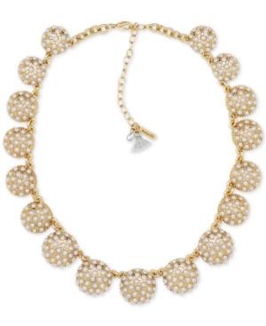 Lonna & Lilly Gold-tone Imitation Pearl Dome Collar Necklace