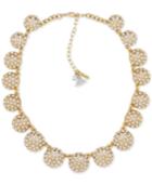 Lonna & Lilly Gold-tone Imitation Pearl Dome Collar Necklace