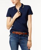 Tommy Hilfiger Metallic-detail Polo Shirt, Only At Macy's