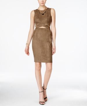 Guess Faux-suede Cutout Dress