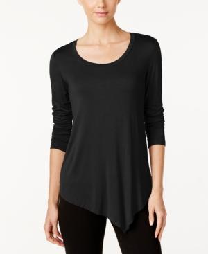 Grace Elements Lace-back Asymmetrical-hem Top