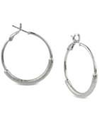 Charter Club Silver-tone Wire-wrapped Hoop Earrings, Created For Macy's