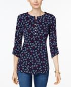 Charter Club Anchor-print Henley Top, Only At Macys
