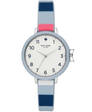 Kate Spade New York Women's Park Row Multicolored Striped Silicone Strap Watch 34mm