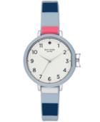 Kate Spade New York Women's Park Row Multicolored Striped Silicone Strap Watch 34mm