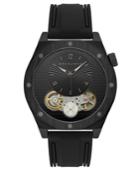 Sean John Men's Roxburry Black Silicone Strap Watch 46mm