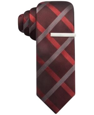Alfani Holland Grid Skinny Tie, Only At Macy's