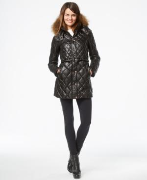 Marc New York Faux-fur-hood Quilted Down Coat