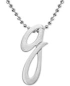 Alex Woo Lowercase Initial 16 Pendant Necklace In Sterling Silver