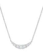 Arabella Swarovski Zirconia Heart 18 Statement Necklace In Sterling Silver