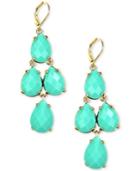 Anne Klein Gold-tone Turquoise Stone Chandelier Earrings