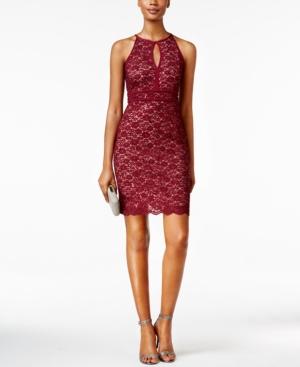 Nightway Petite Glitter-lace Bodycon Dress