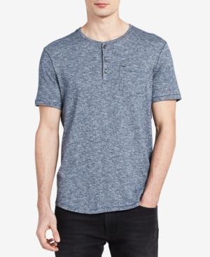 Calvin Klein Jeans Men's Heathered Cotton Henley