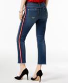 I.n.c. Curvy-fit Striped Ankle Jeans, Created For Macy's